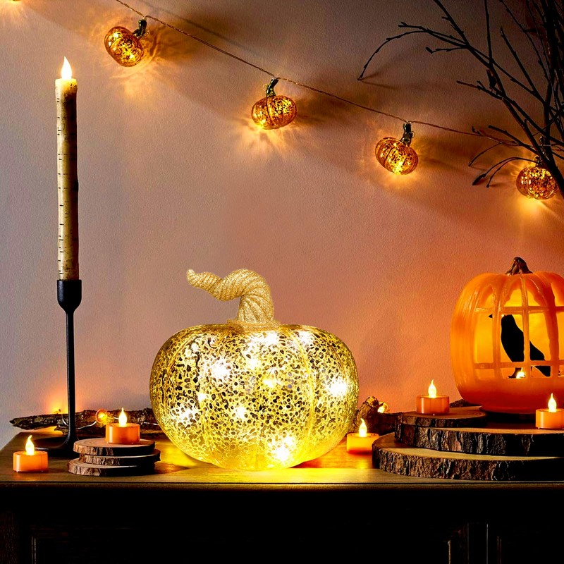 YiYa Glass Fake Pumpkins Autumn Decoration (Circular)