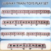 OTONOPI 4 Pcs Toy Train Set Alloy Subway Underground, Magnetic