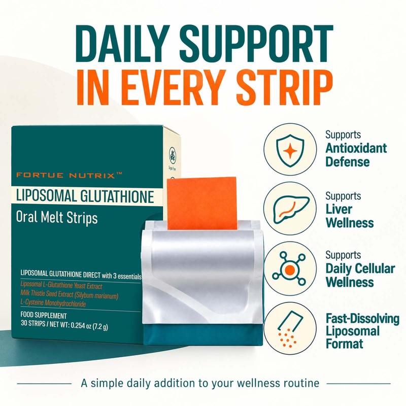 Liposomal Glutathione Strips 30 Oral Dissolving Films, Glutathione Supplement with