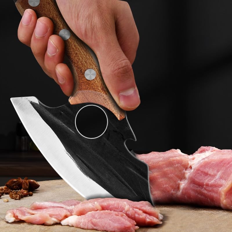 BOPOTI Meat Cleaver,7.4 inch Kitchen Knife,Sharp Blade Easy Cleaning for