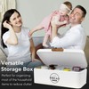 SOTECH Large White Bread Box with Lid,Farmhouse Bread Box in