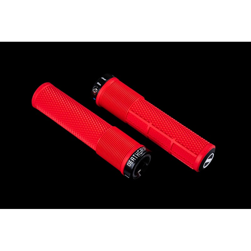 DMR Deathgrip 2 Flangeless Handlebar Grips (Red, Thick)
