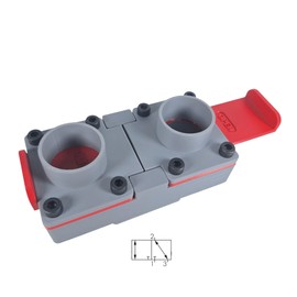 GENERISCH BlastGate DN 50 2/3 Way Valve for Extraction System, Diameter 50 mm, with Manual Lock Slider for Extraction Workshop