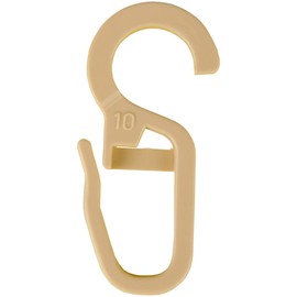 Bestlivings Ganci pieghevoli in confezione da 20, ganci pieghevoli per anelli da tenda con diametro fino a 9 mm (spessore) di colore beige