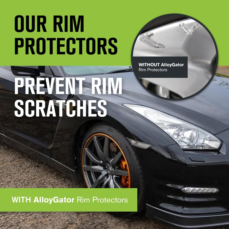 AlloyGator Orange Rim Protector for Car Wheels (Fits 12-24" Wheel