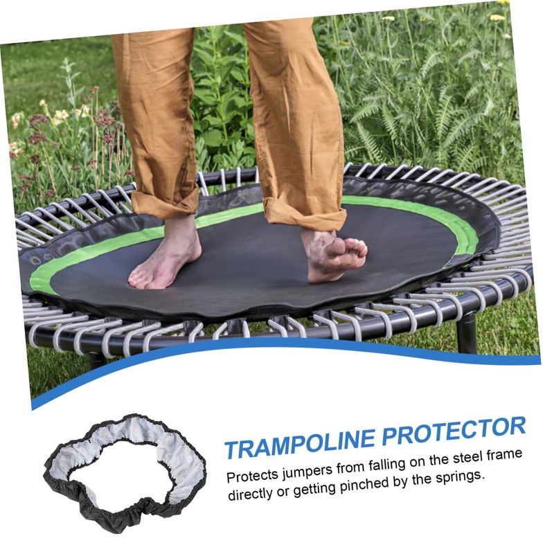 GRIRIW 1Pc Trampoline Protector Cover Durable Black Padding Replacement for