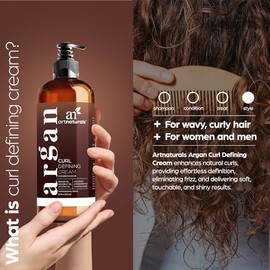 ArtNaturals Curl Defining Cream - (12 Fl Oz / 355ml) - Curls Amplifier with Argan Oil - for Wavy and Curly Hair - Natural and Sulfate Free