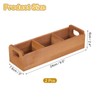 sourcing map 2 Pcs Tea Bag Organizer, 3 Compartments Pine
