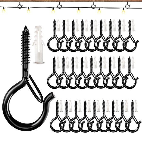 OSELEE Q-Hanger Screw Hooks Outdoor, Wall Mount Ceiling Hook, Safety