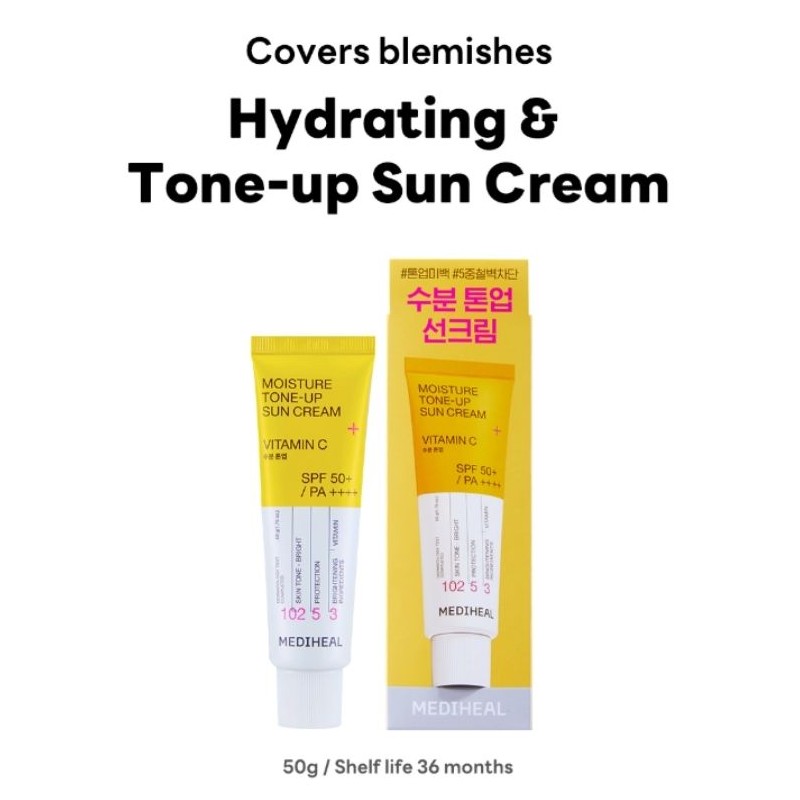 MEDIHEAL Moisture Tone-Up Sun Cream SPF50+ PA++++ 50ml