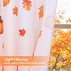 Fall Swag Curtains Maple Leaf Valances for Windows, Thanksgiving Pumpkin