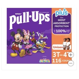Huggies UNISEX Huggies Pull Ups Training Pants Size 3T-4T: 32-40lbs, 116ct  CWDS