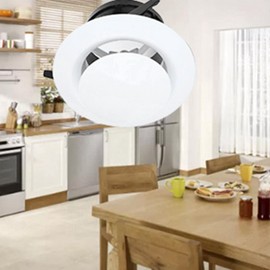 Sunicon Ventilation Ducting Cover,150mm Round Ceiling Vent Adjustable Air Valve Grill Ventilation Ducting Hose Cover for Bathroom Office Kitchen