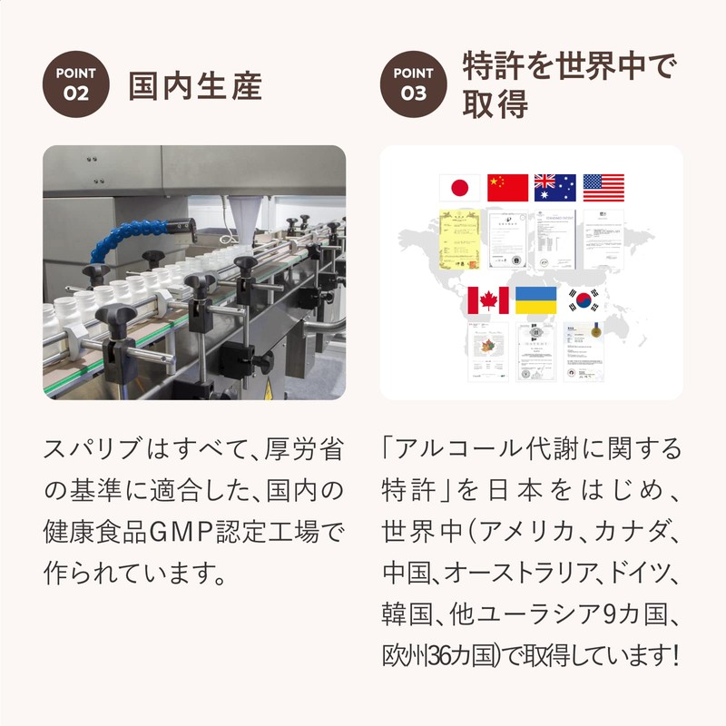 SUPALIV[スパリブ]サプリメント [特許取得] 国内生産 / 8種類の有用成分 / 化学合成物質不使用（20粒入り） (10箱)