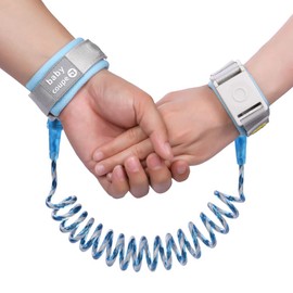 AOMIG Anti Lost Safety Wrist Link Belt, 1.5M Wrist Reins for Toddlers with Induction Lock, Baby Reins Toddler Reins for Walking & Travel, Toddler Wrist Strap for Walking (Blue)