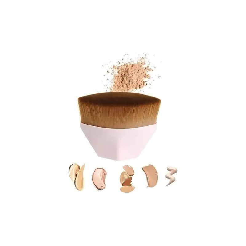 Brocha Kabuki Plana Universo en Linea Para Base Corrector Polvo