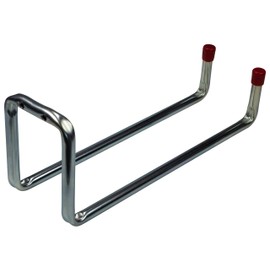Gedotec Tool Holder Wall Mount Device Hooks Metal – Hook | Galvanised Steel | Double Hooks for Cellar - Garage - Order | Workshop Hooks for Screwing | Pack of 2 - Wall Hooks 325 mm
