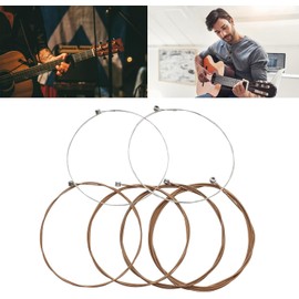 Pack de 6 piezas de cuerdas para guitarra acústica de práctica profesional de 6 cuerdas, cuerdas de guitarra folk de acero con envoltura, juego de cuerdas de guitarra de acero
