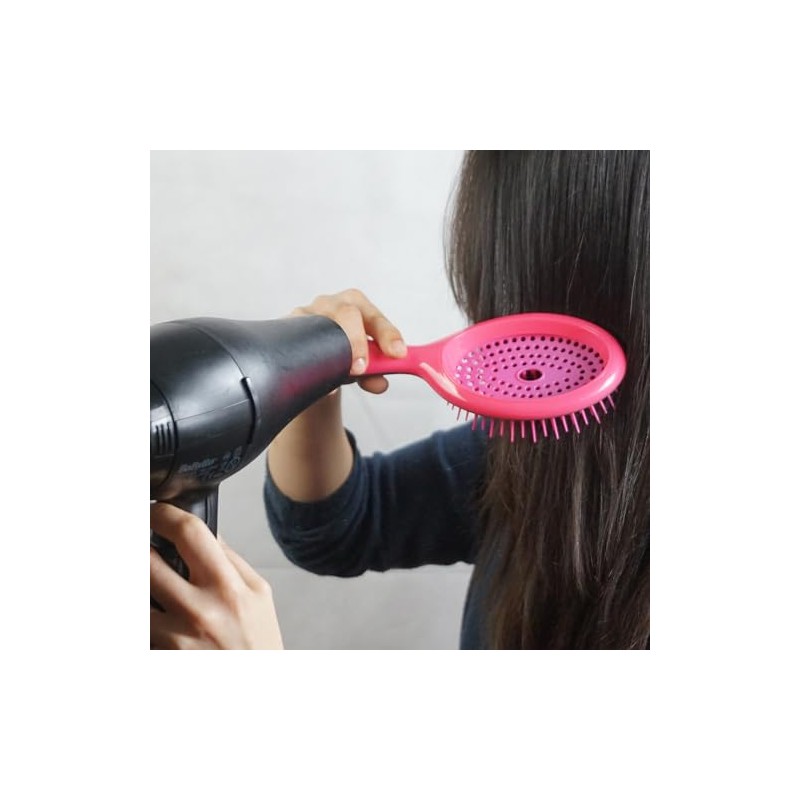 Deslía Hair Flow Cepillo Ovalado Pequeño Fucsia