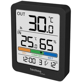 WS9488 Thermp Hygrometer Thermometer with Outdoor Temperature, Comfort Display, Humidity, Indoor Temperature, Backlight, Time