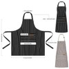 Hwtcjx Kitchen Apron, 2 Pieces Apron with Pockets, Adjustable Kitchen