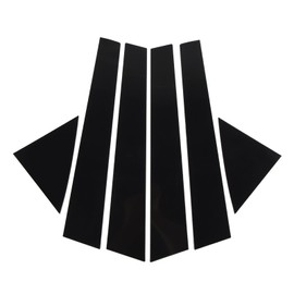 6pcs Window Pillar Post Trim Anti Scratch Glossy Black B Pillar Cover Sticker Replacement for Kia Forte 2009 to 2012