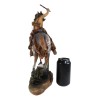 Native Indian Chief Warrior With Hand Axe Charging On Warpath