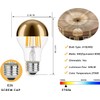 Half Chrome Light Bulbs,Half Gold Tipped Dimmable 6W (Equivalent 60Watt)
