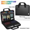Uquelic Document Organiser Fireproof with Handle, A4 Storage Folder 12