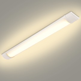 2FT LED Shop Lights, 20W LED Tube Light Fixture, 2FT led Light Fixture 2000LM 4500K Neutral White, 23.6inch LED Garage Closet Light Ceiling Light for Office Home Basement, No Plug, No Ground Wire