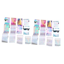 Minkissy 2sets Unique Nail Art Strips Nail Charms Art Sticker Set for Home Party 24pcs*2 Random Color