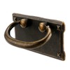 JEUIHAU 6 Pcs Vintage Drawer Ring Pull Handles, Antique Bronze