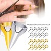 10pcs Silver Adjustable Hair Parting and Selecting Tool Hair Sectioning