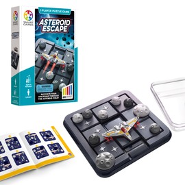 SmartGames Asteroid Escape Sliding Space Puzzle Game with 60 Challenges for Ages 8+