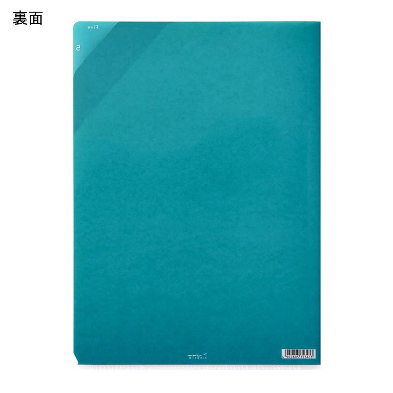 Midori 35340006 Clear Holder, 5 Pockets, Clear Holder, A4, Striped