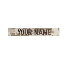 Marine Name Tape or Marine Tape, with Fastener or Sew-On (Without Fastener), Desert Marpat, Woodlan. Marpat, Black, OD Green, Desert Tan, White (Without Fastener, Desert Marpat)
