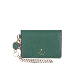 [ランバンオンブルー] パスケース リム レディース ダークグリーン