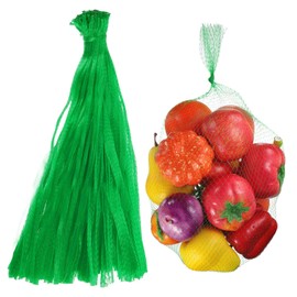 sourcing map 100PCS Reusable Mesh Produce Bags, 17.7 Inches Egg Hatching Bags Washable Breathable Fruit Net Stretchable Mesh Netting Storage for Seafood Vegetable Onion Grocery Shopping, Green