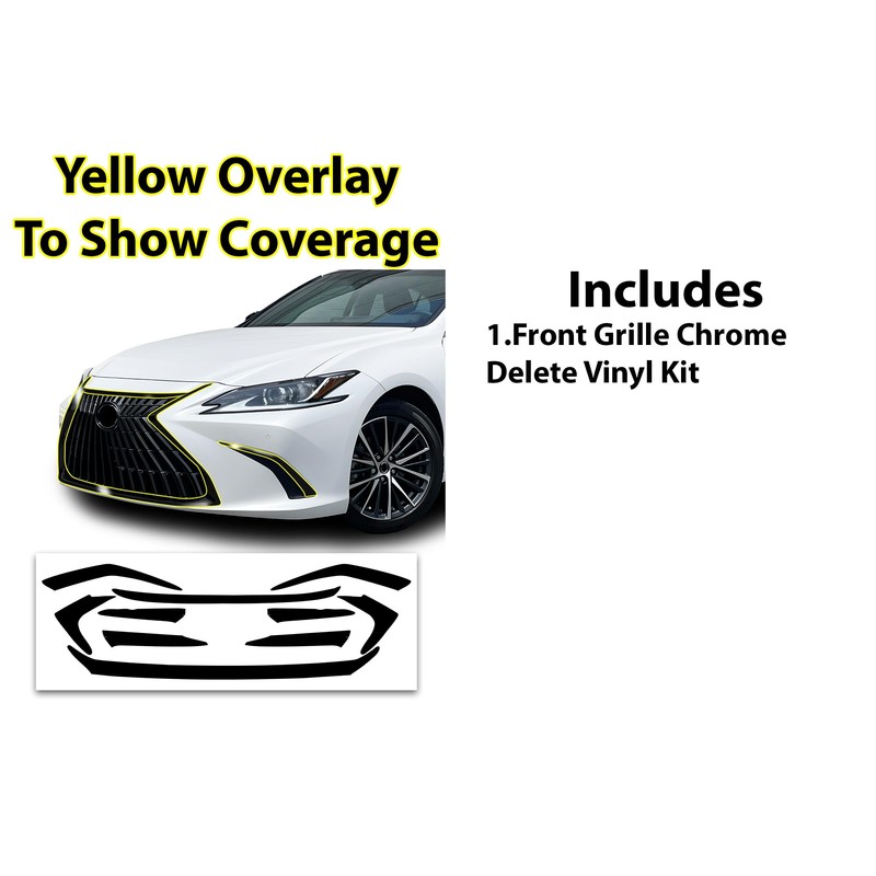 BOGAR TECH DESIGNS Grille Front Chrome Delete Sticker Decal Vinyl