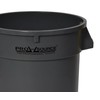 PRO SOURCE Heavy Duty Round Grey LLDPE Polyethylene Trash Can,