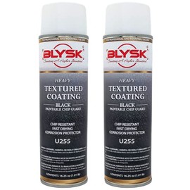 Blysk Heavy Textured Coating U255, Black Paintable Chip Guard 16 Oz 2-Pack