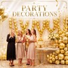 Gejoy 200 Pcs Link Balloons Latex Party Decor,Metallic Gold,10 Inch