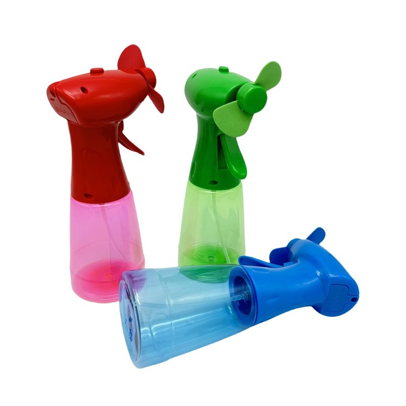 BJPEY Portable Misting Fan, Battery Powered, Compact Cooling Fan for