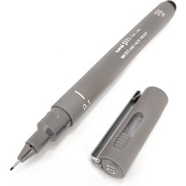 Uni Pin Fineliner Drawing Pen - Light Grey Tone - 0.1mm - Pack of 3