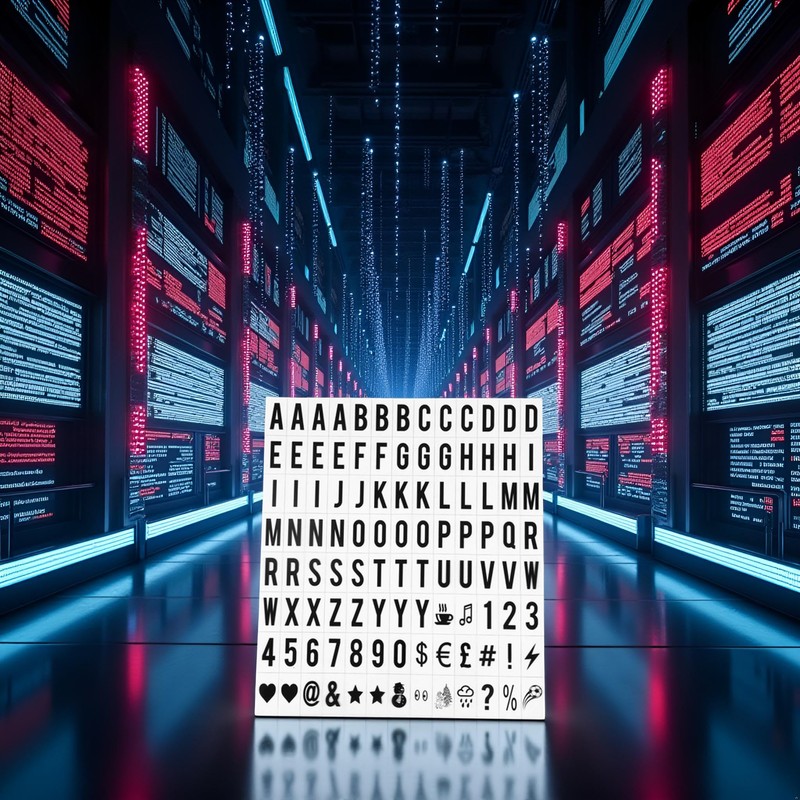 A Set 104Pcs Black Cinematic Lightbox Replacement Letters & Numbers