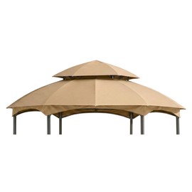 Garden Winds Durable 350 Replacement Canopy Top Compatible with Heritage 12’ x 12’ Hexagon Gazebo Models L-GZ793PST-E, A101011800 - Beige