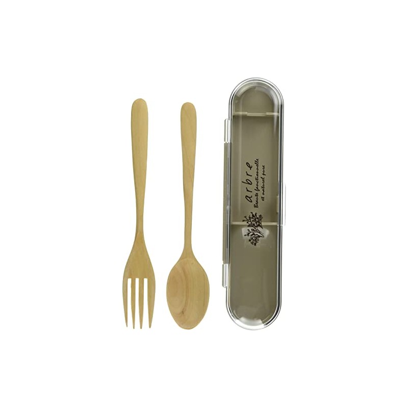 Showa ARBRE 27149 Wooden Cutlery Set with Case, Made in
