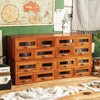 ILWorkTLs 16 Drawers Wooden Storage Box,Desktop Storage Cabinet with Handles,Stackable
