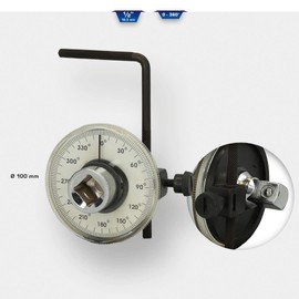 BRILLIANT TOOLS BT546001 Rotary Protractor [Powered by KS Tools], Black/Silver