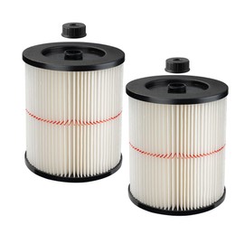 17816 Filter for Craftsman Shop Vac 9-17816 Wet Dry Vac, Replacement Red Stripe Cartridge Filter Compatible with Craftsman 5/6/8/12/16/32 Gallon and Larger Vacuum Cleaner, 2 Pack